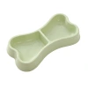 INS manufacturer's special offer wholesale dog bone-shaped pet double-bowl macaron-shaped dog double-bowl pet bowl Item Picture